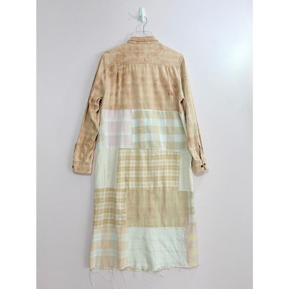 FREE PEOPLE x TRICIA FIX FREDDY PLAID MAXI TOP IN PINK COMBO SIZE SMALL - Picture 3 of 7